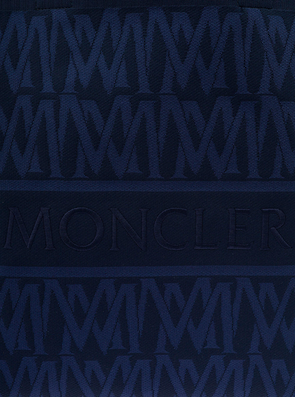 Moncler Men Blue Tote Bag With All-Over Monogram In Nylon Blend Knit Man - 5