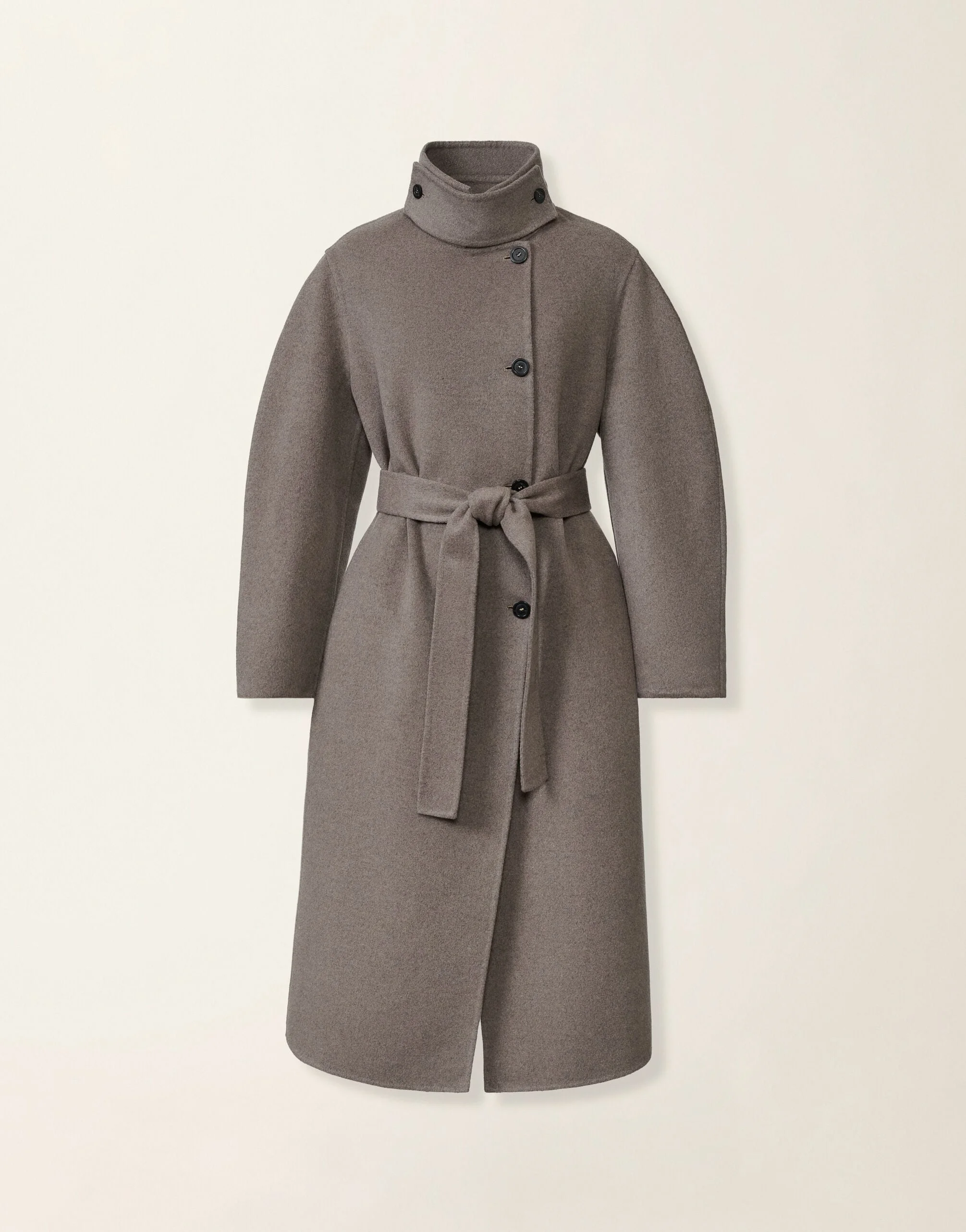 Long wool and cashmere double coat - 1