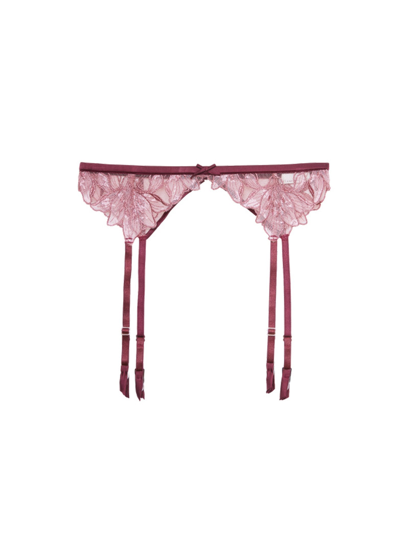Lily Embroidery Garter Belt 1