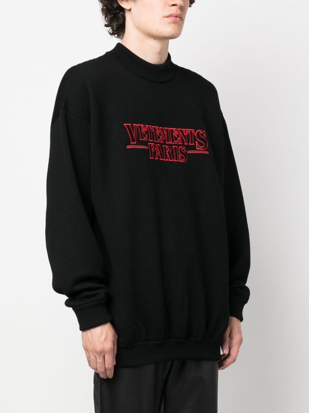 logo-embroidered jumper - 4