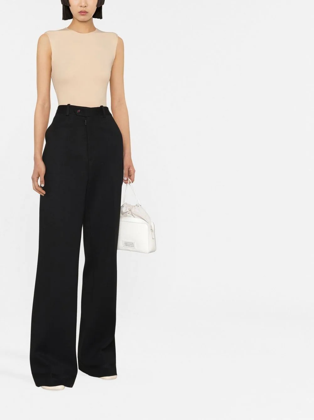 high-waisted wide-leg trousers - 2