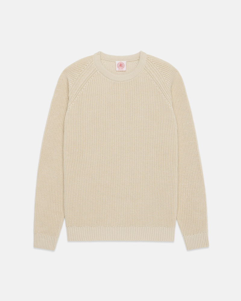 J. PRESS NATURAL SHAKER KNIT COTTON CREW NECK SWEATER - TRIM FIT outlook