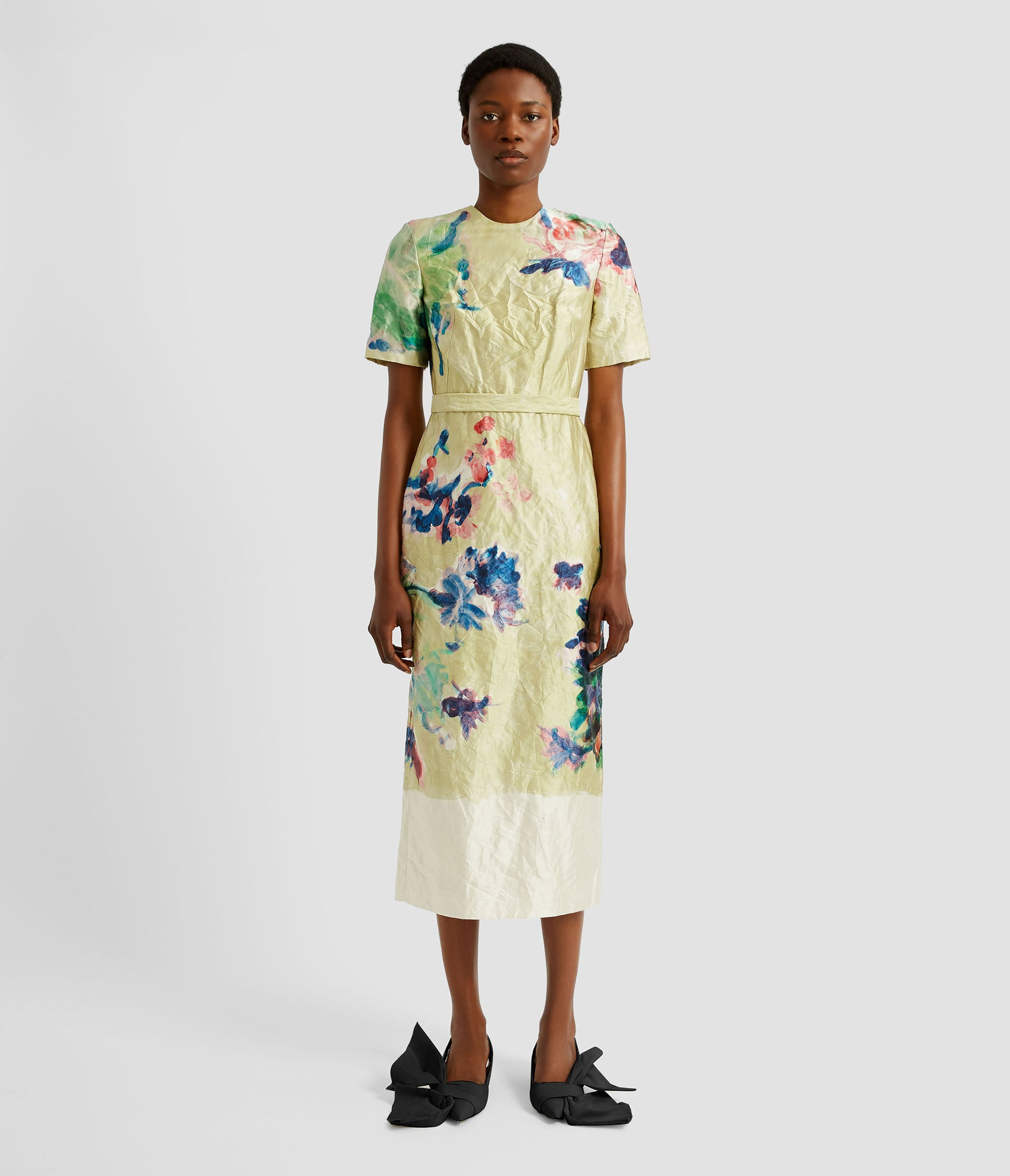 SHORT SLEEVE MIDI DRESS - 4