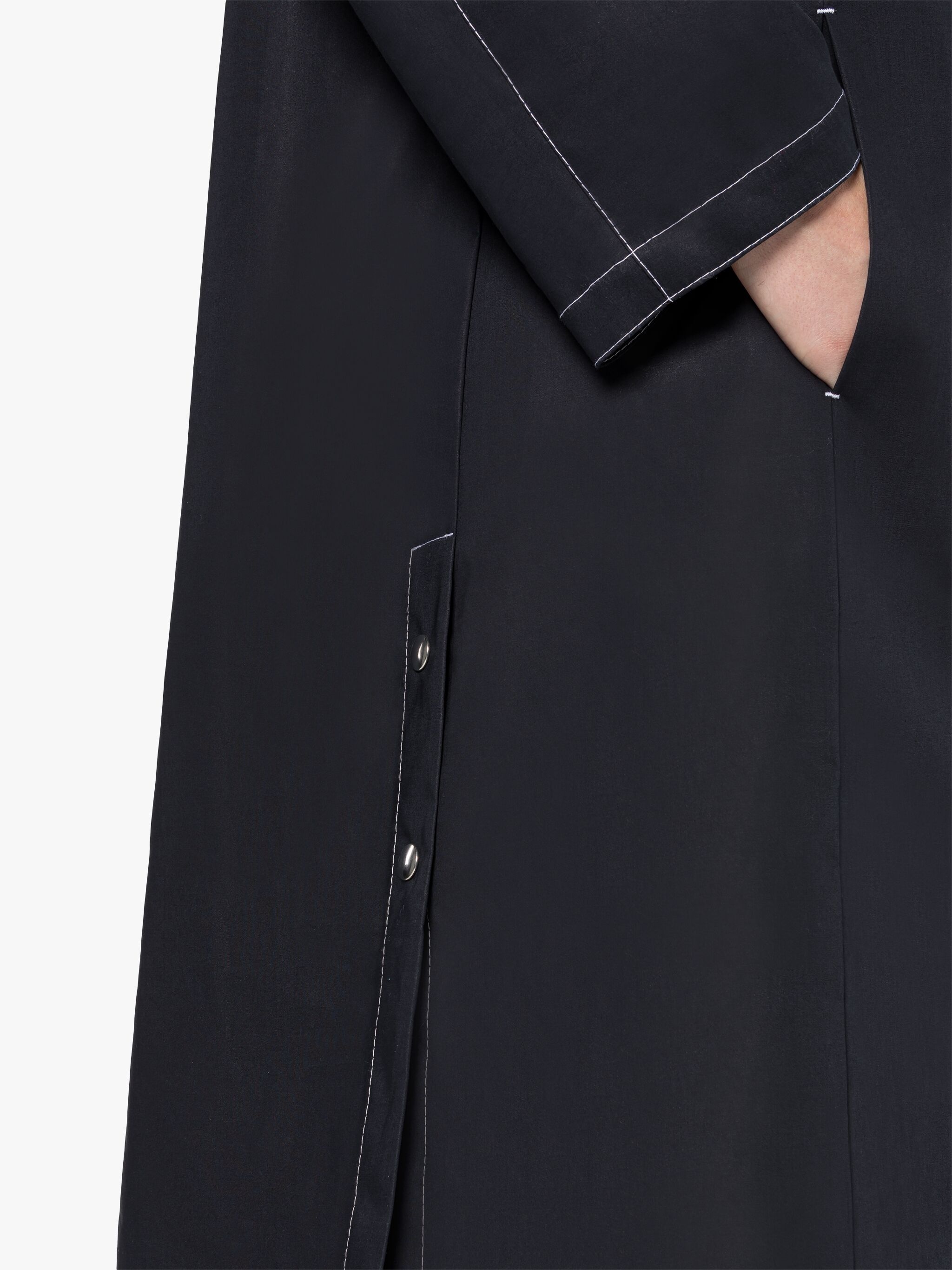 ALOE NAVY RAINTEC COTTON HOODED COAT - 5