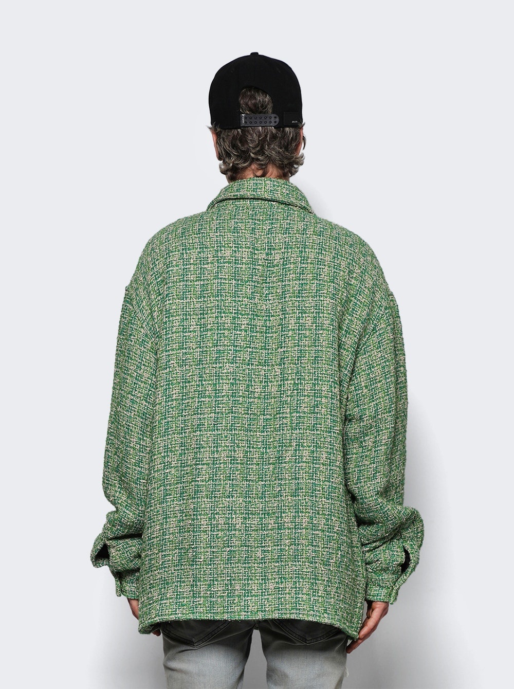 Boucle Padded Overshirt Palm Green - 5