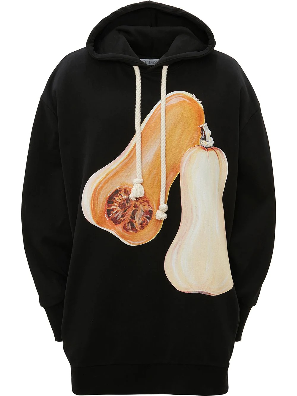 pumpkin-print oversized hoodie - 1