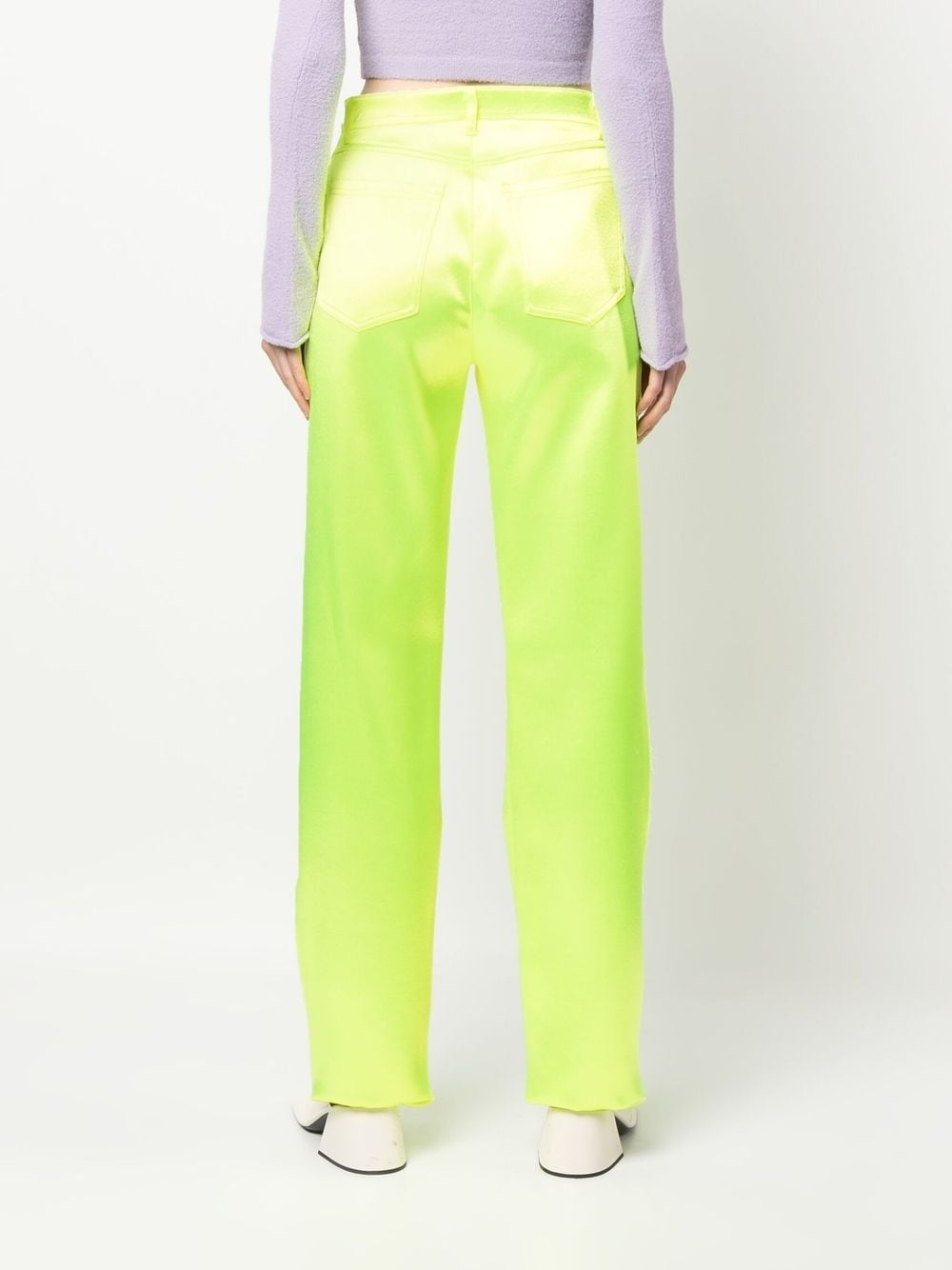 technical duchess satin trousers - 4