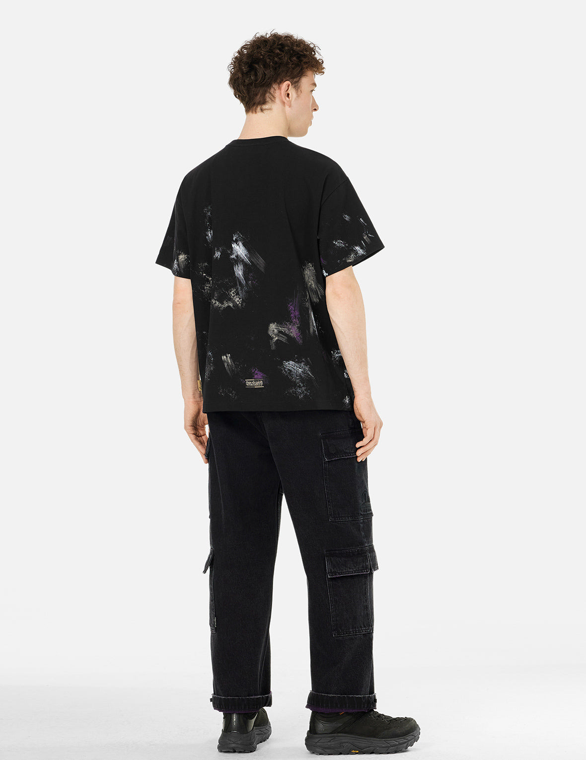 Handbrushed Print Regular Fit T-Shirt - 4