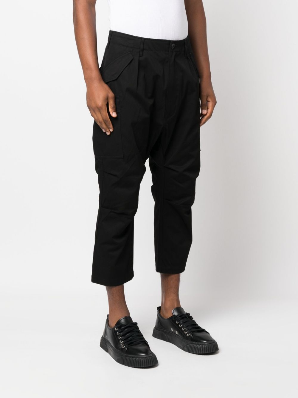 stripe-print ruched tailored trousers - 5