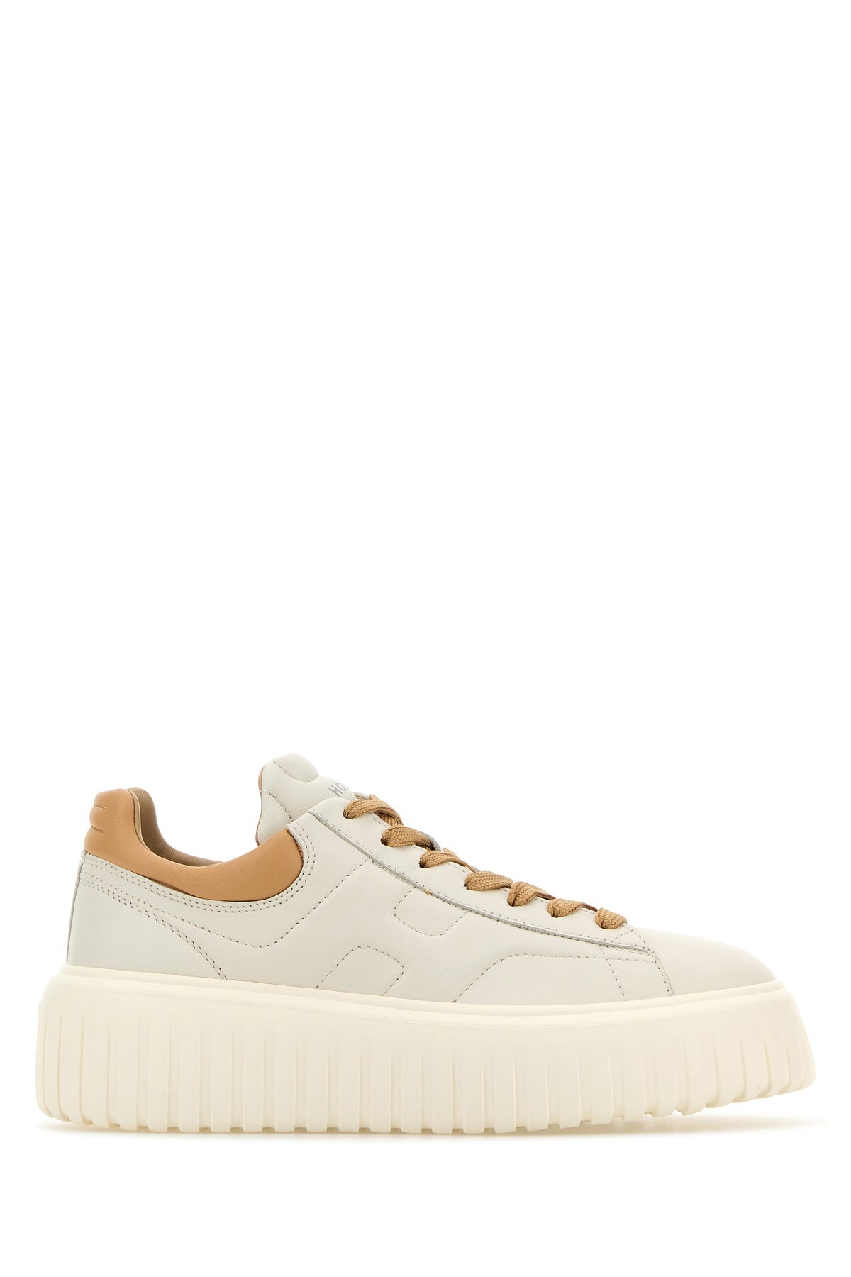 White nappa leather H-Stripes sneakers - 1