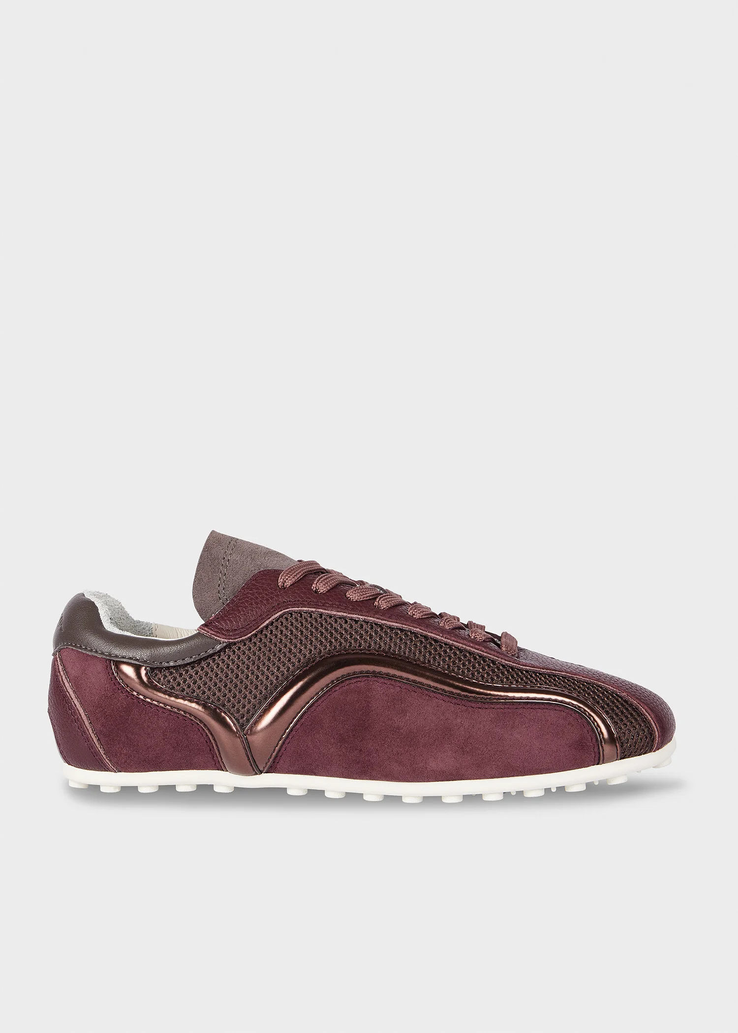 Women's Burgundy 'Rochelle' Trainers - 1