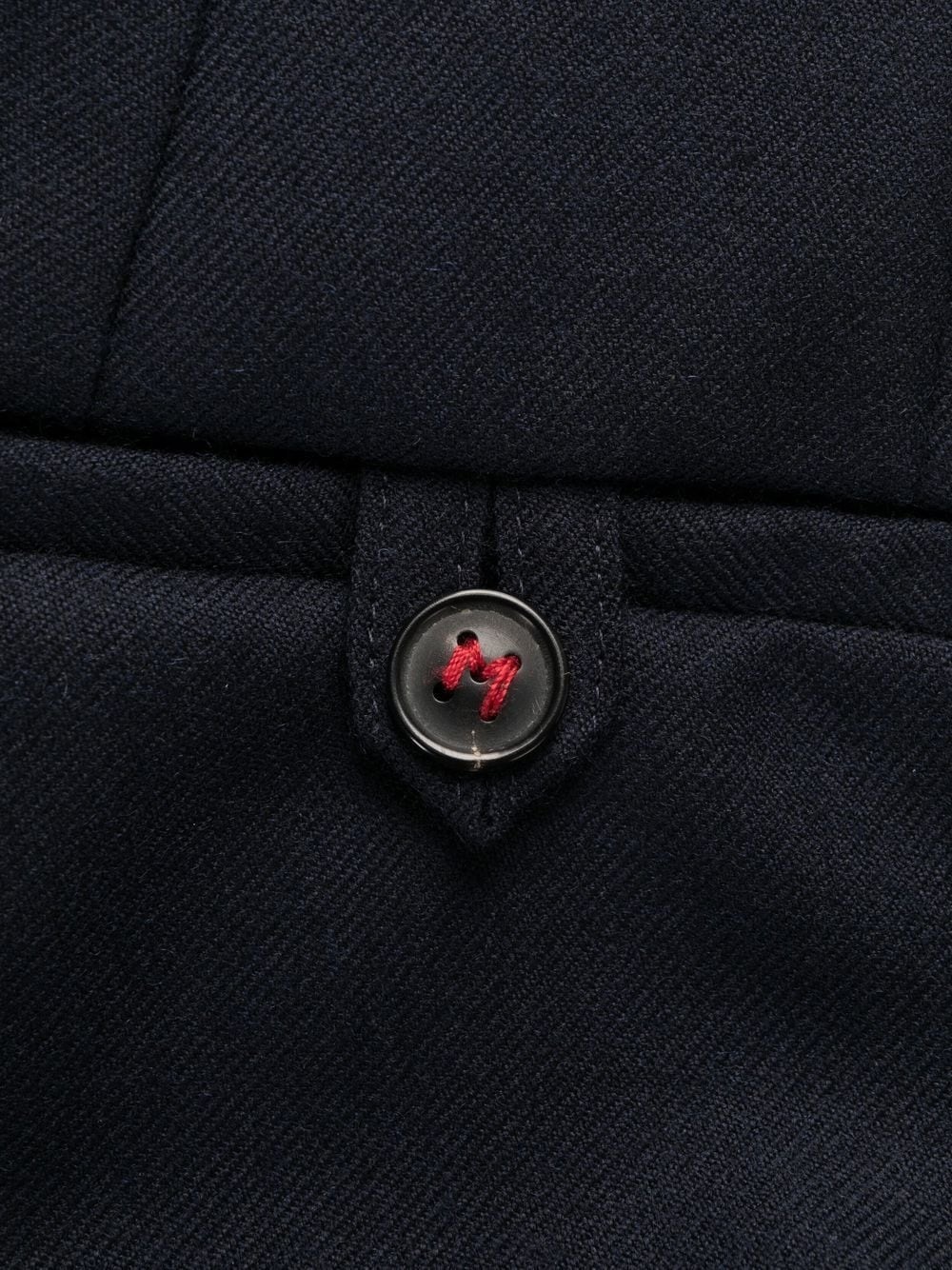 four-stitch wool trousers - 7