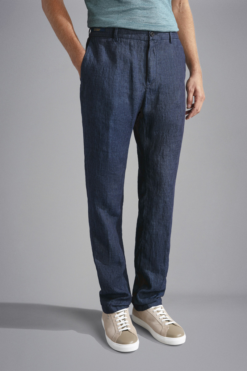 LINEN CHINO TROUSERS 6