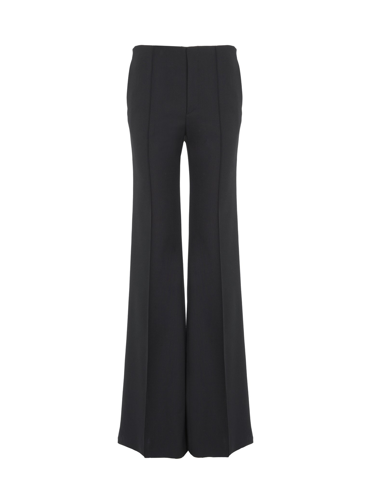 FLARE PANTS IN STRETCH WOOL - 1