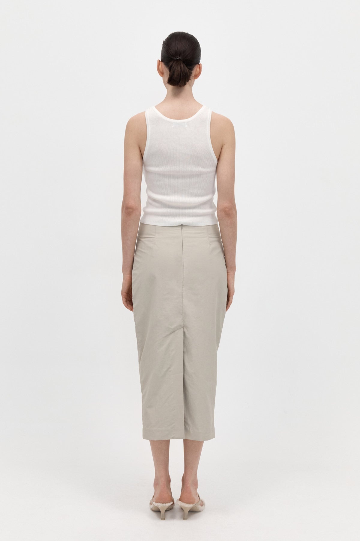 Low Waist Pencil Skirt - Birch - 3