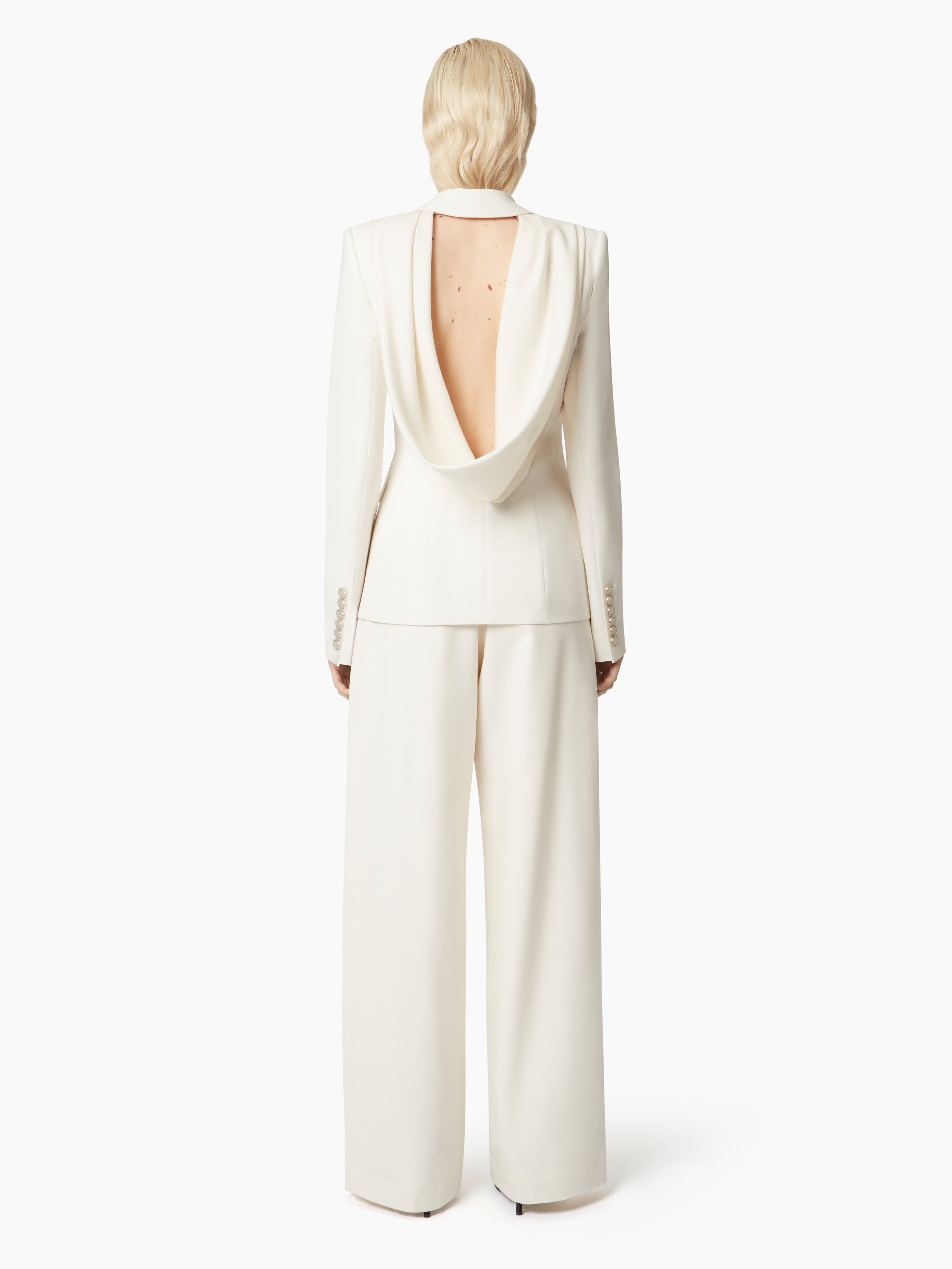 PLEATED WIDE-LEG PANTS - 4