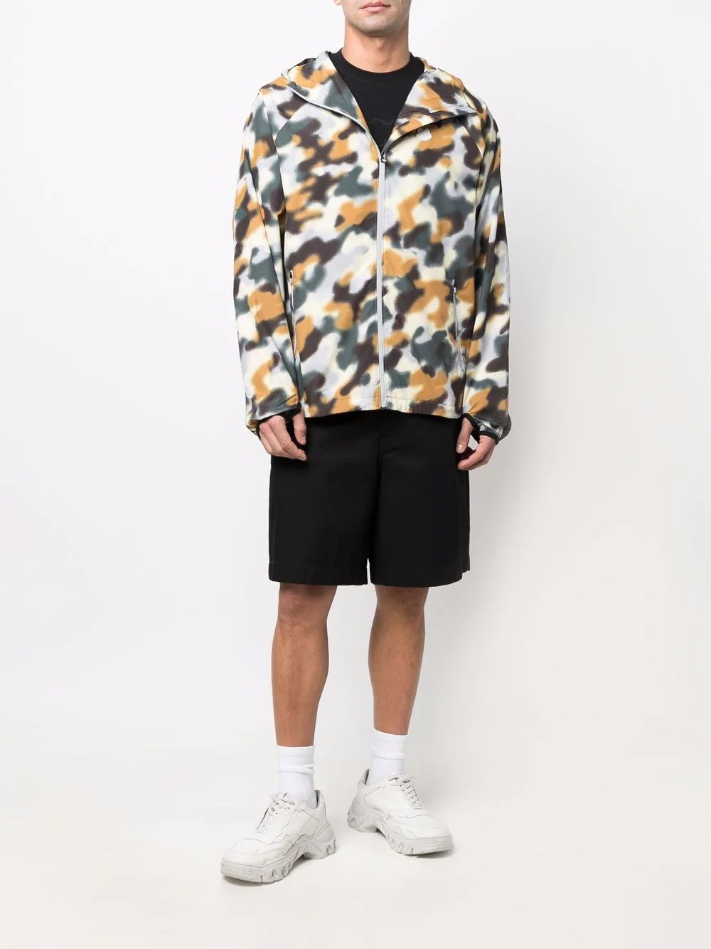 blurred camouflage lightweight jacket - 2