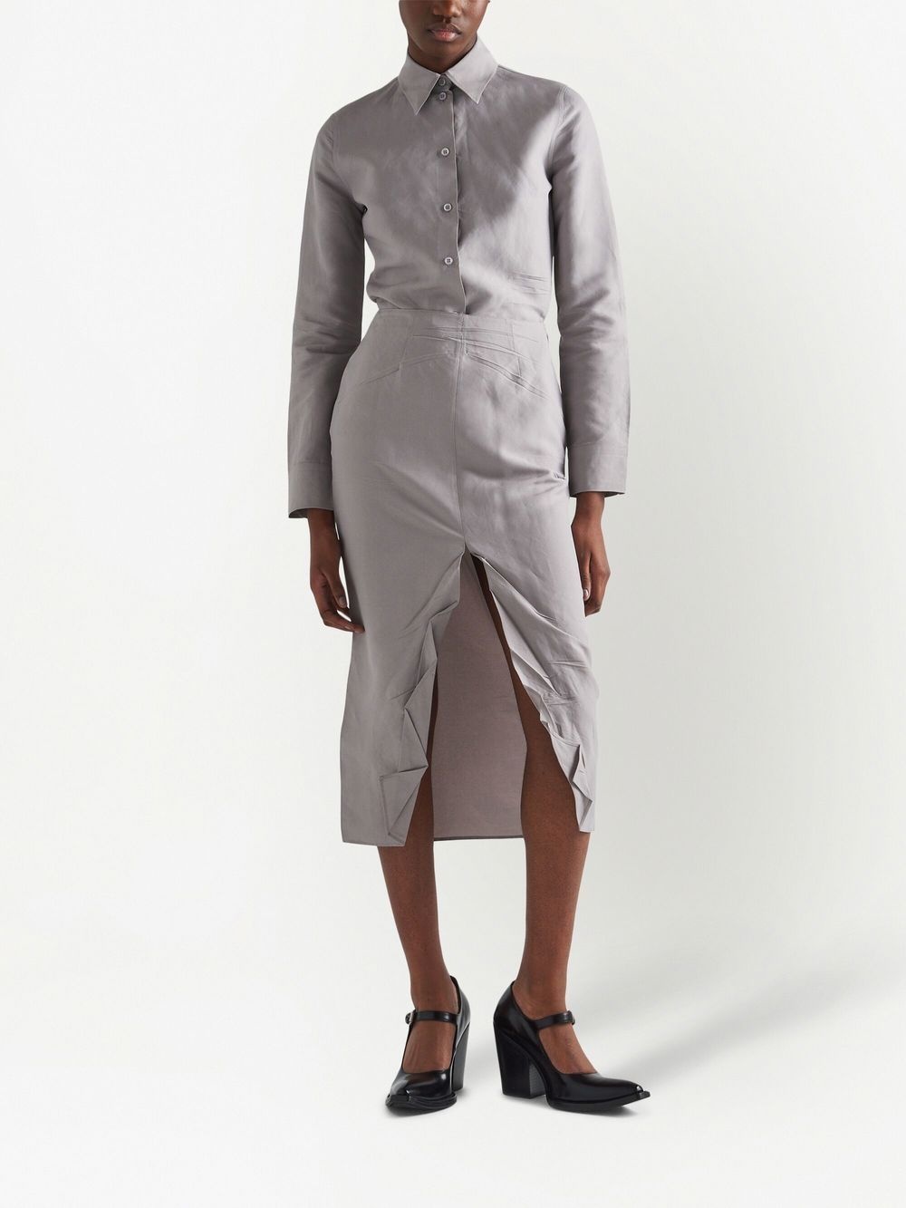 long-sleeve button-up shirt - 2