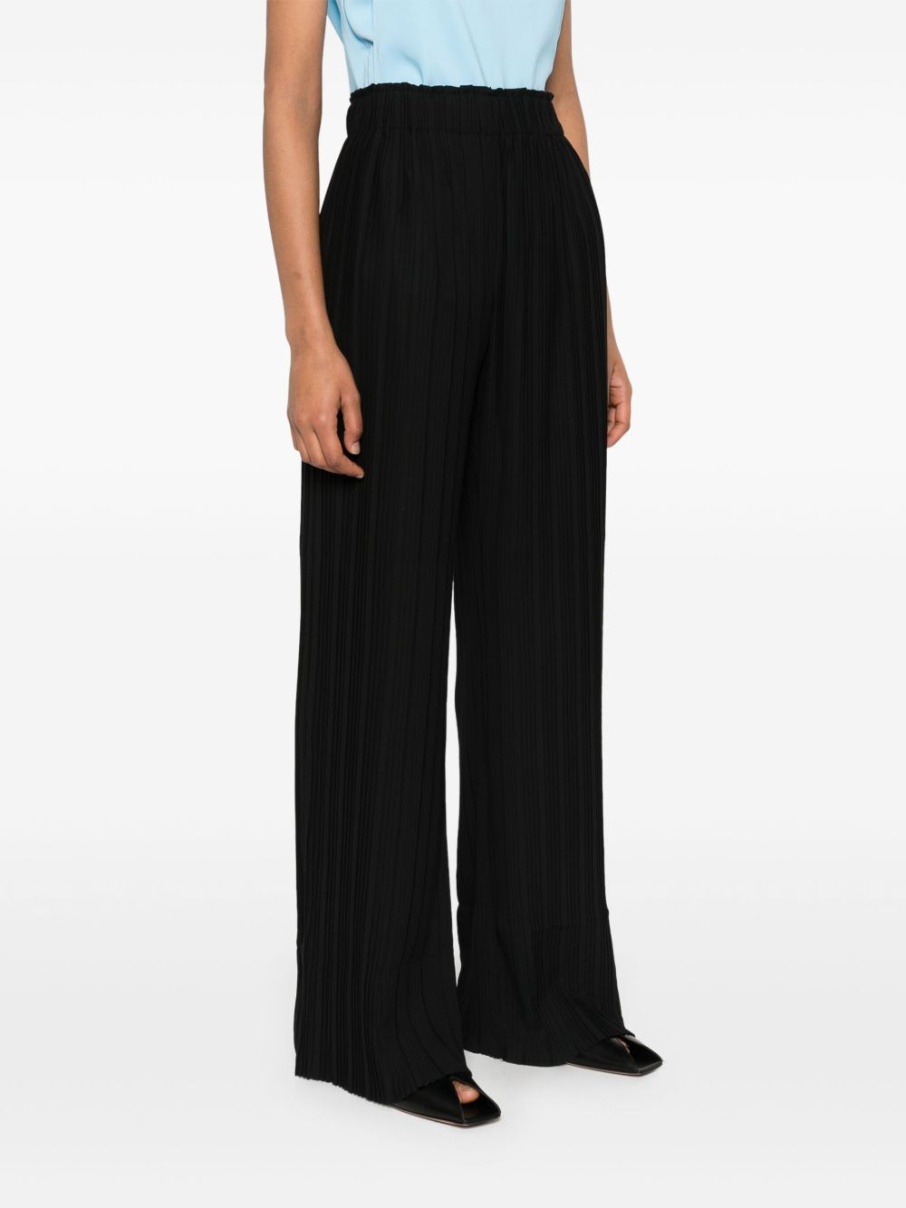 plissé crepe trousers - 3