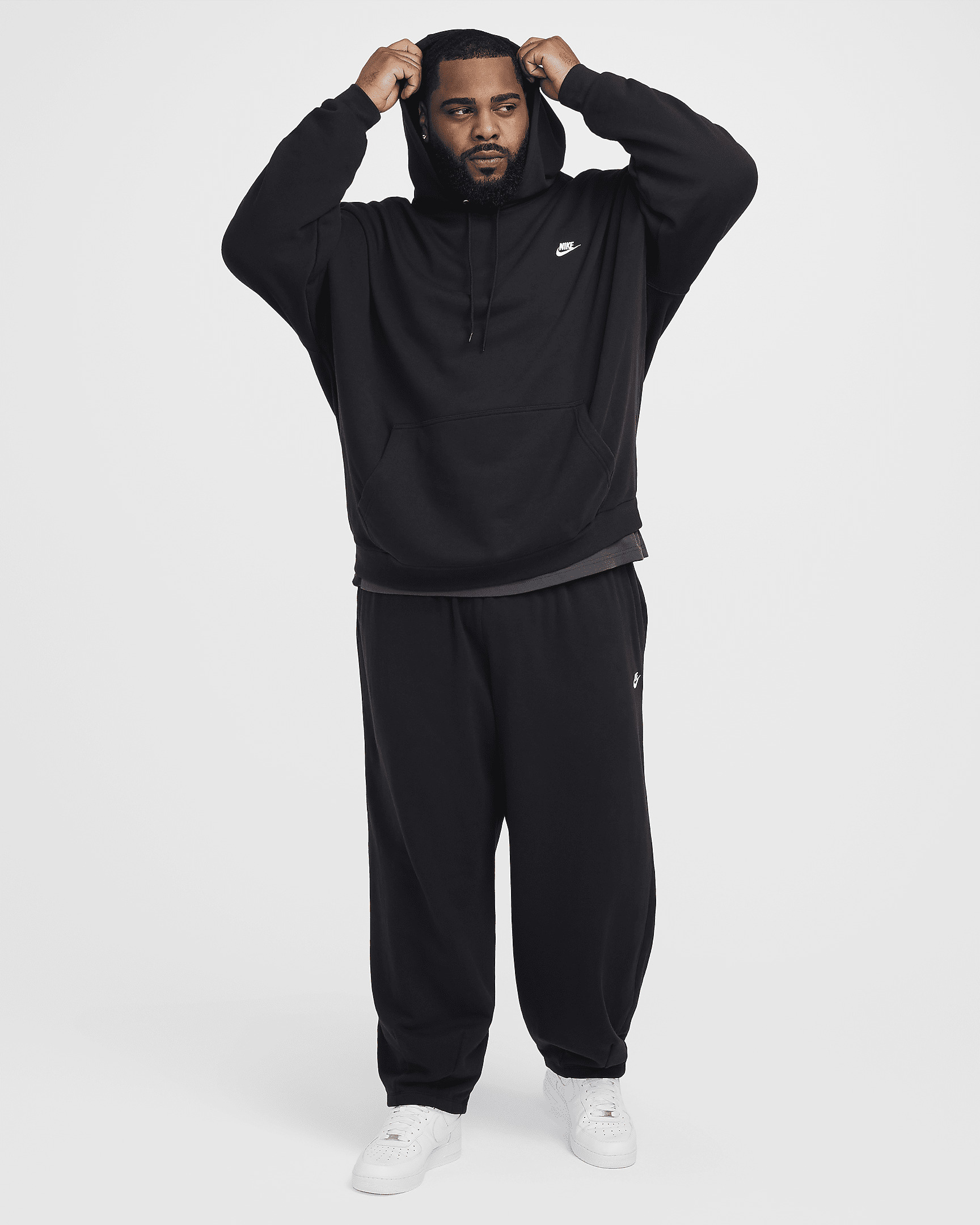 Nike Club Fleece Men's Oversized French Terry Pullover Hoodie - 13