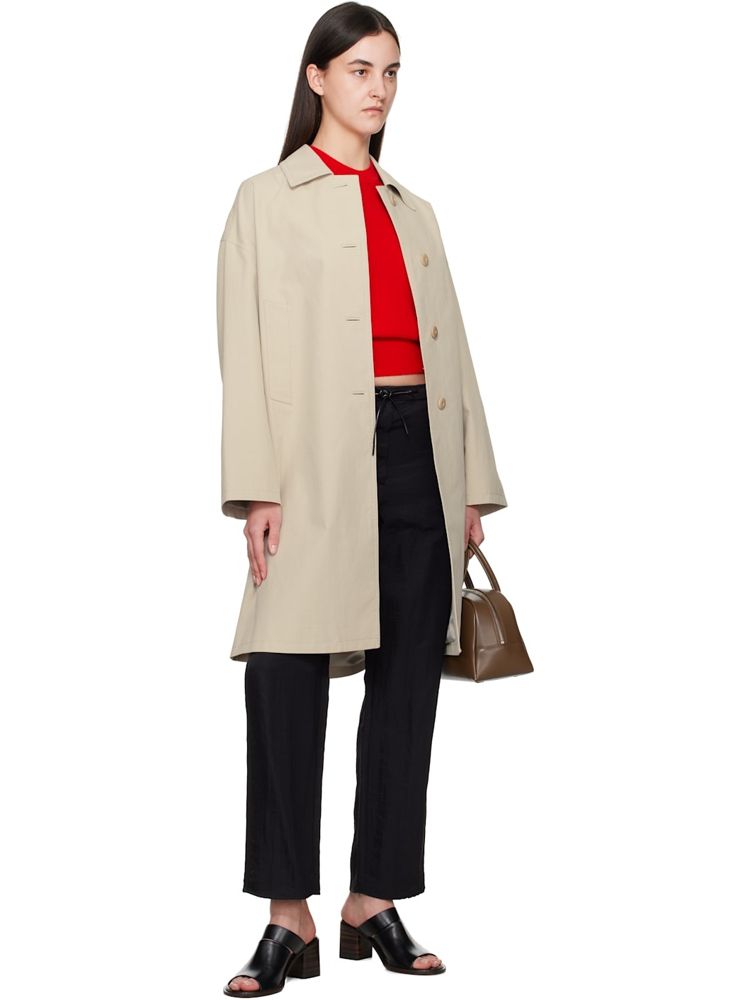 [NOTHING WRITTEN] Harri mac coat★人気★ Nothing Written: Beige Harri Mac Coat | SSENSE
