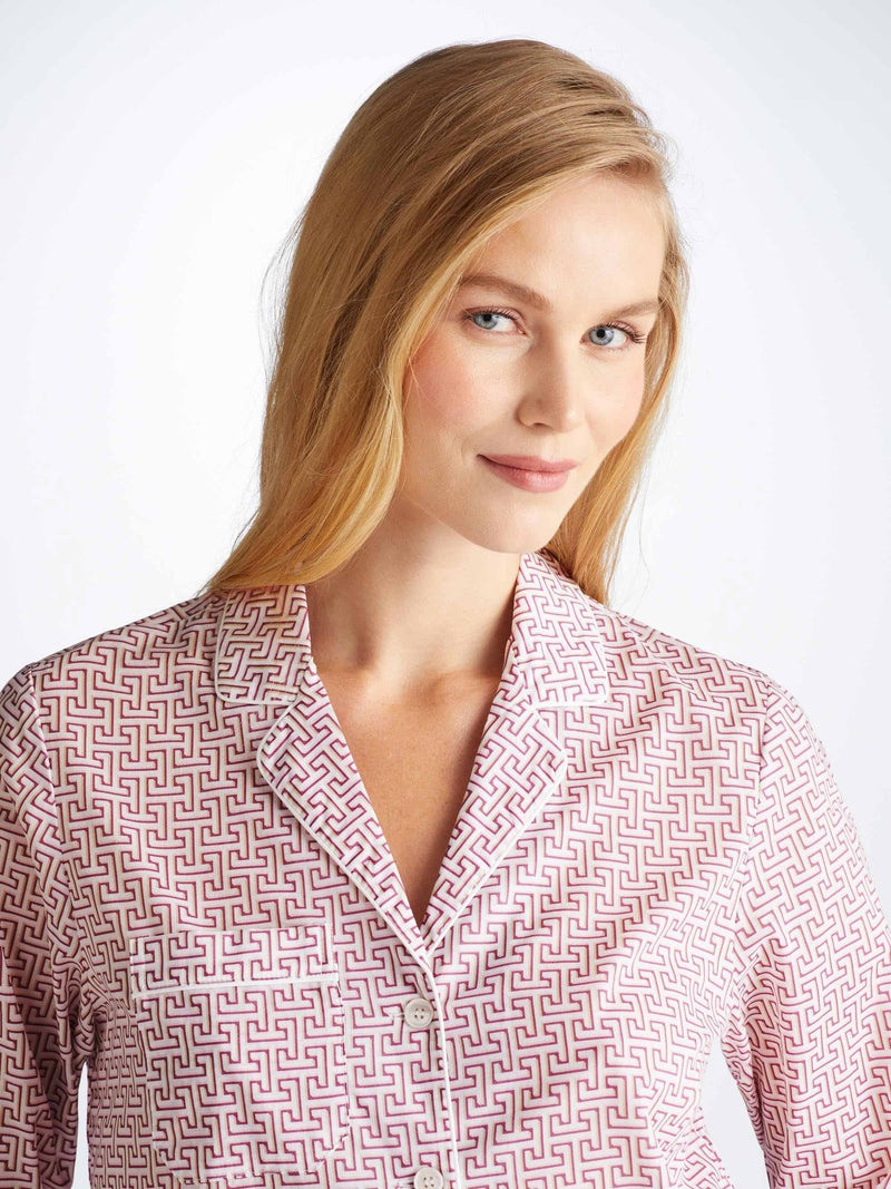 Derek Rose Women's Pajamas Ledbury 72 Cotton Batiste White outlook