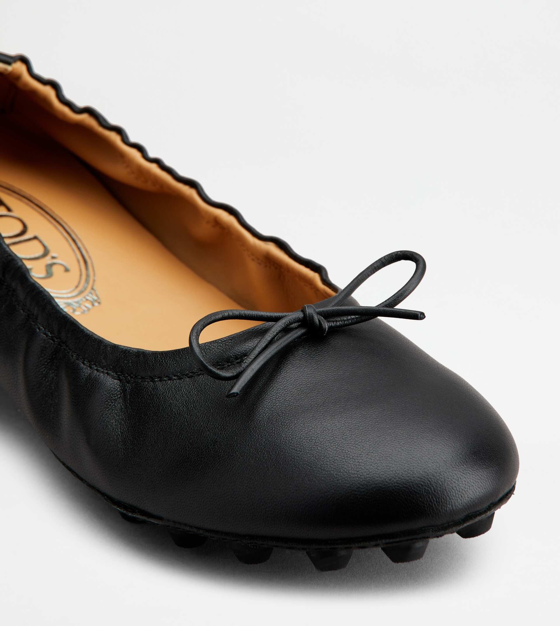 BUBBLE BALLERINAS IN LEATHER - BLACK - 5
