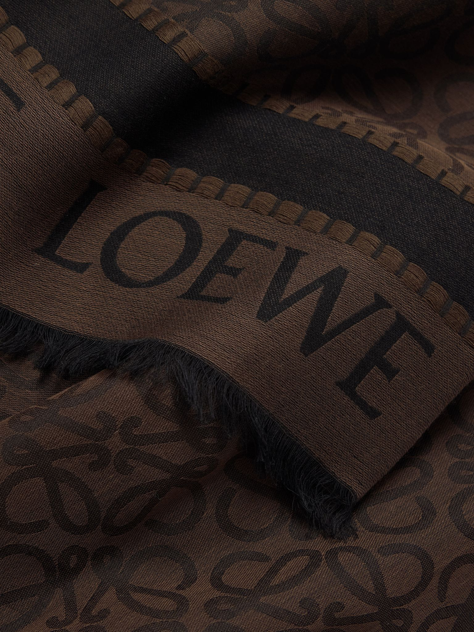 + Paula's Ibiza cotton-jacquard scarf Brown - 4