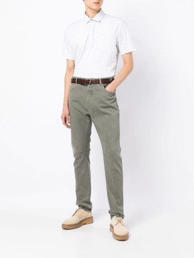 Brunello Cucinelli short-sleeve cotton polo shirt outlook