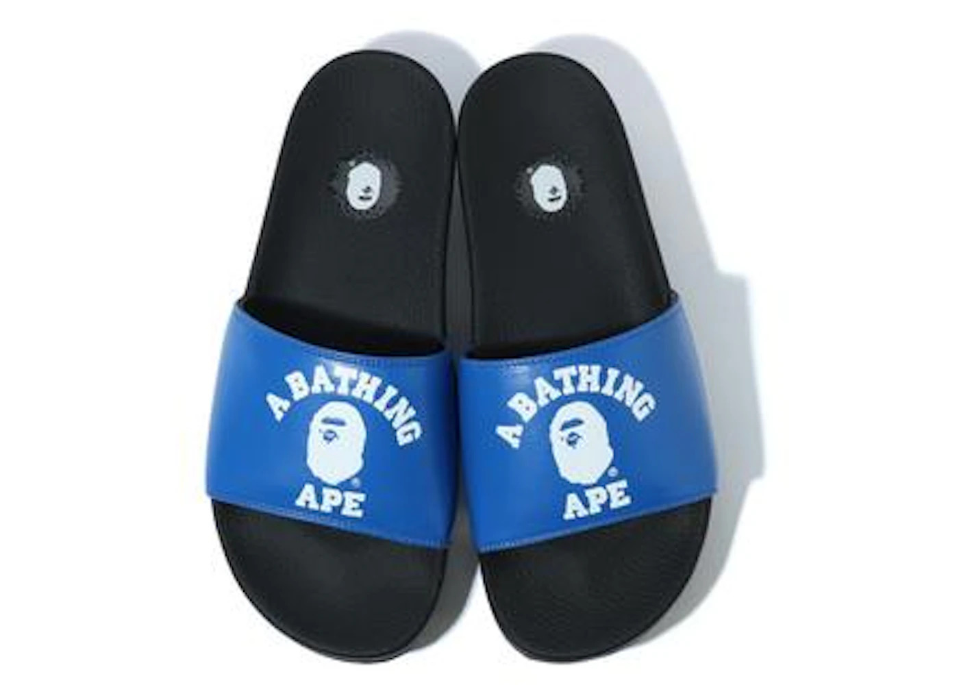 A Bathing Ape College Slide Sandals Blue - 1