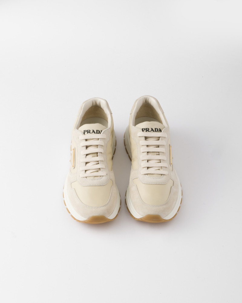 Prax 01 Re-Nylon and suede sneakers 3