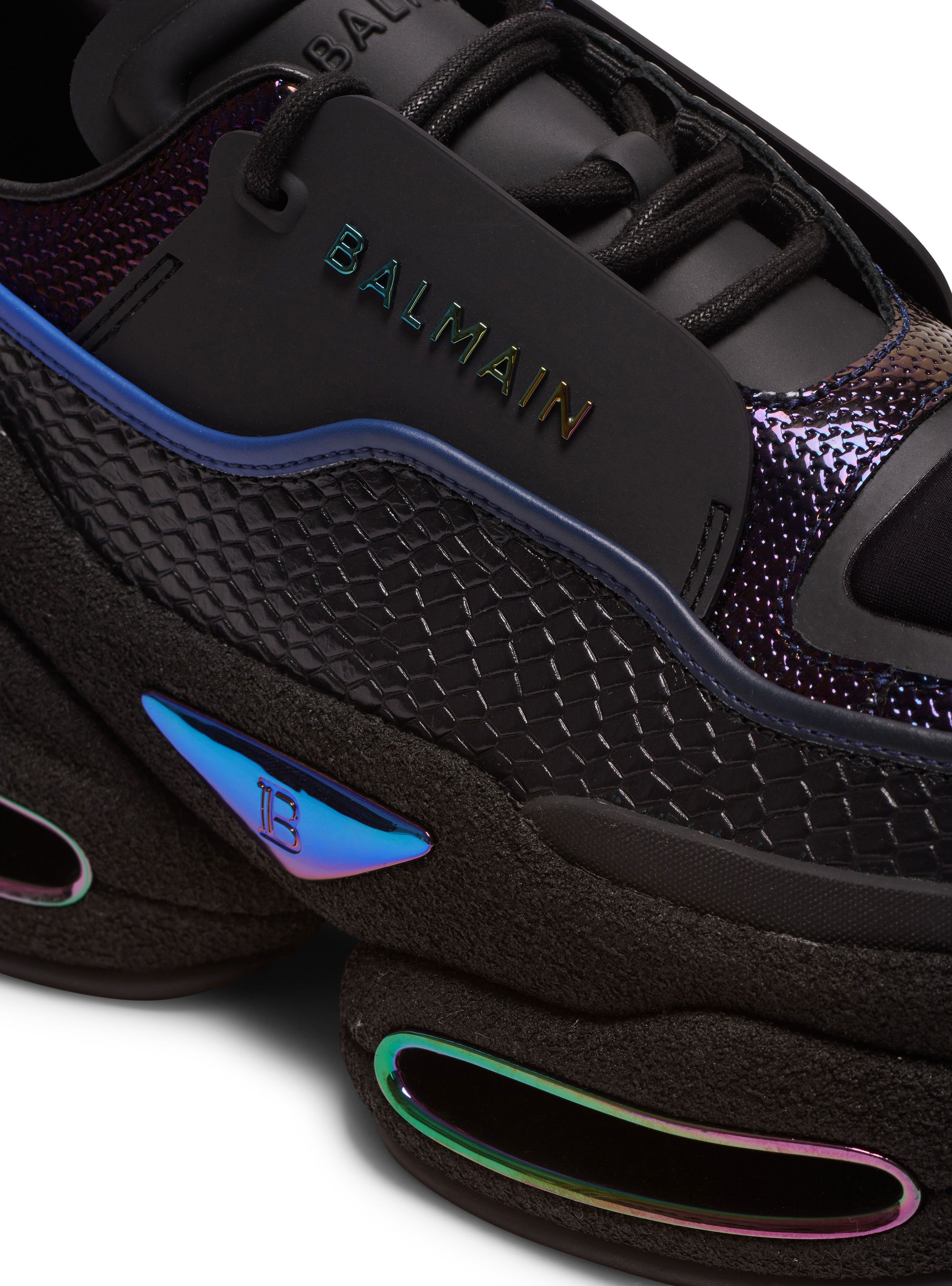 B-Bold low-top trainers in python-effect leather - 5