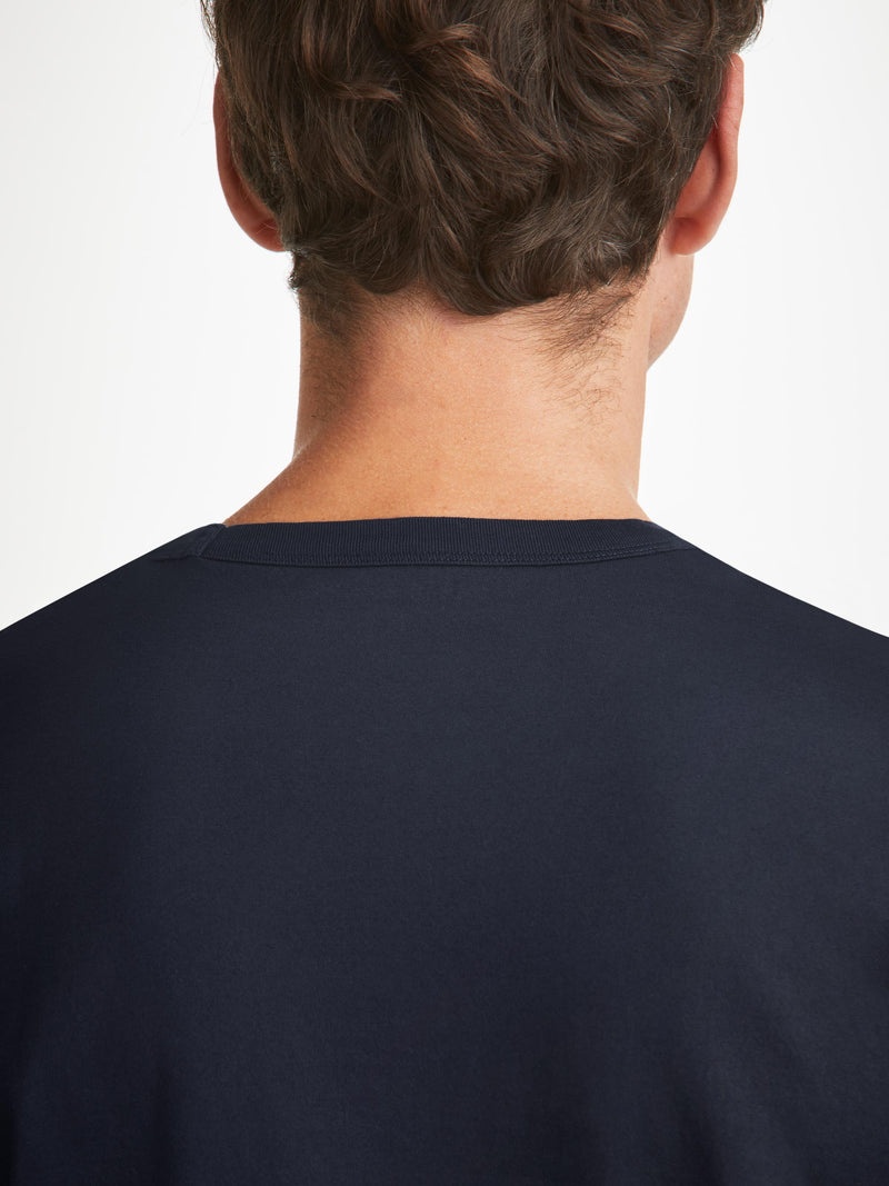 Men's T-Shirt Barny Pima Cotton Navy - 6