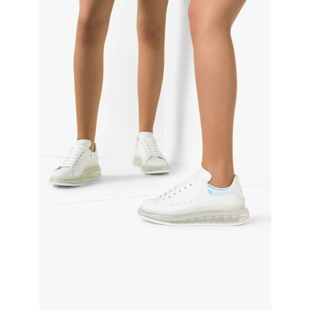 White Oversize Sneakers with perforated detail - 2
