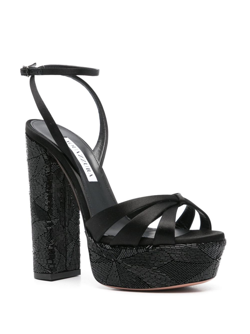 AQUAZZURA 135mm bead-embellished sandals outlook