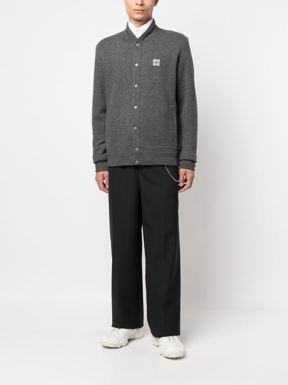 pressed crease wide-leg trousers - 2
