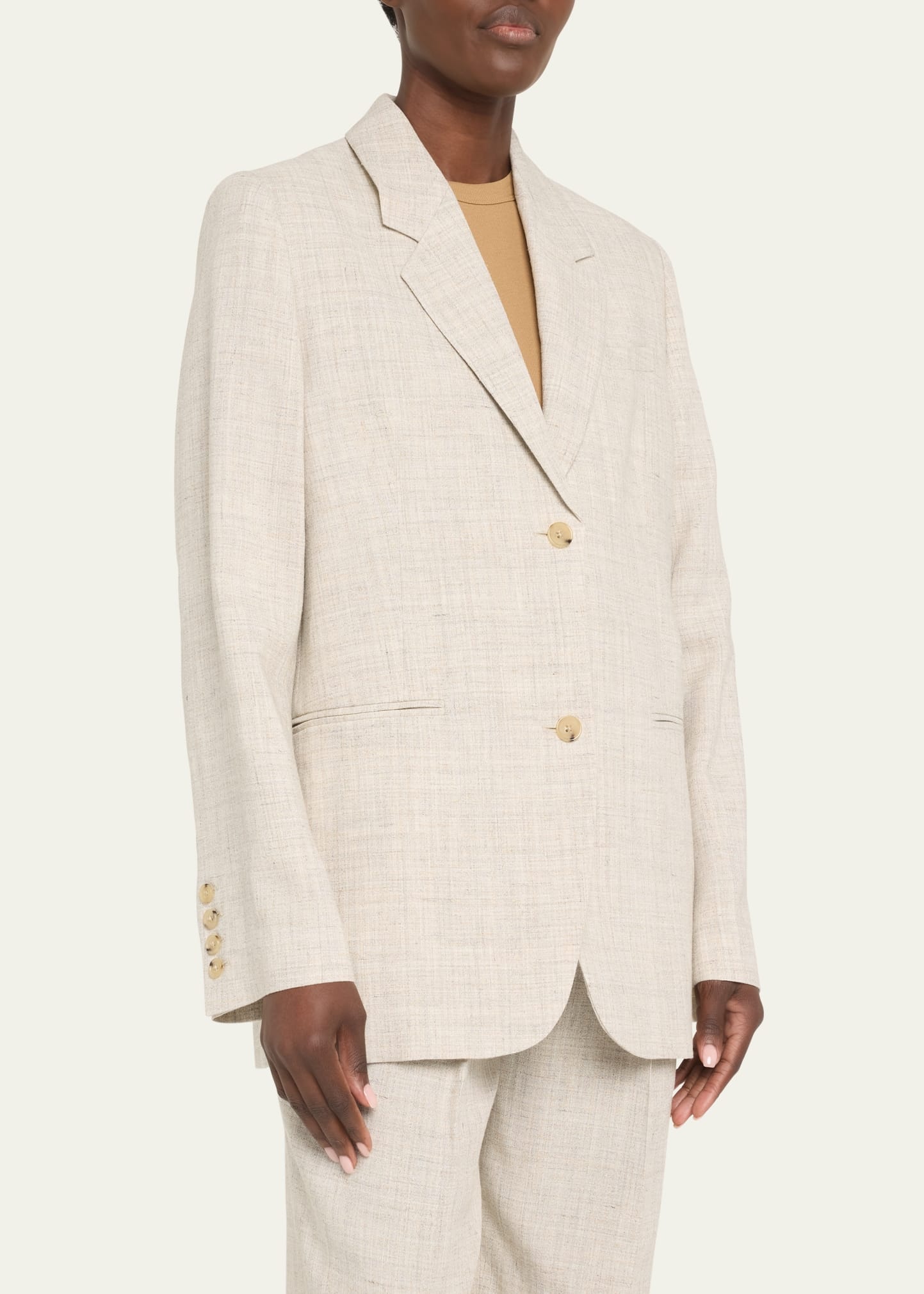 Summer Tailored Linen Suit Jacket - 4