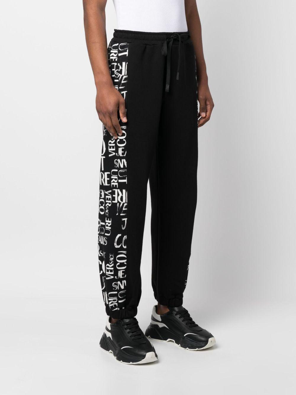logo-print cotton track pant - 3