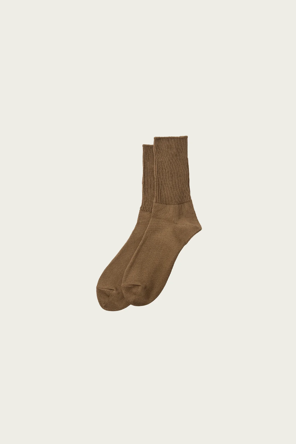 Organic Daily 3 Pack Ribbed Crew Socks - Khaki Tones - 1