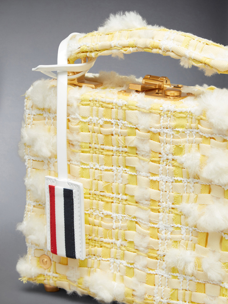 Twill Pouf Tweed Woven Chain Micro Attache Case 6