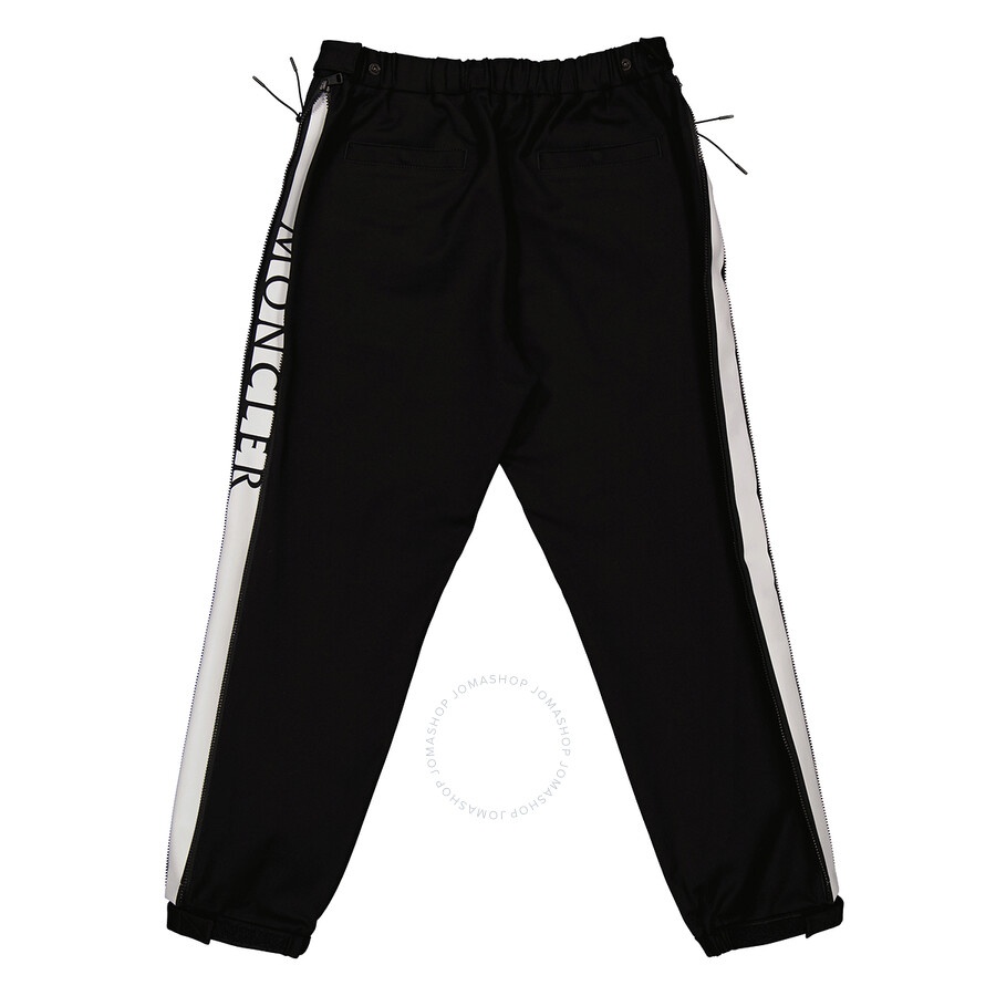 Moncler Men's Black Stretch Cotton Striped Trousers - 2