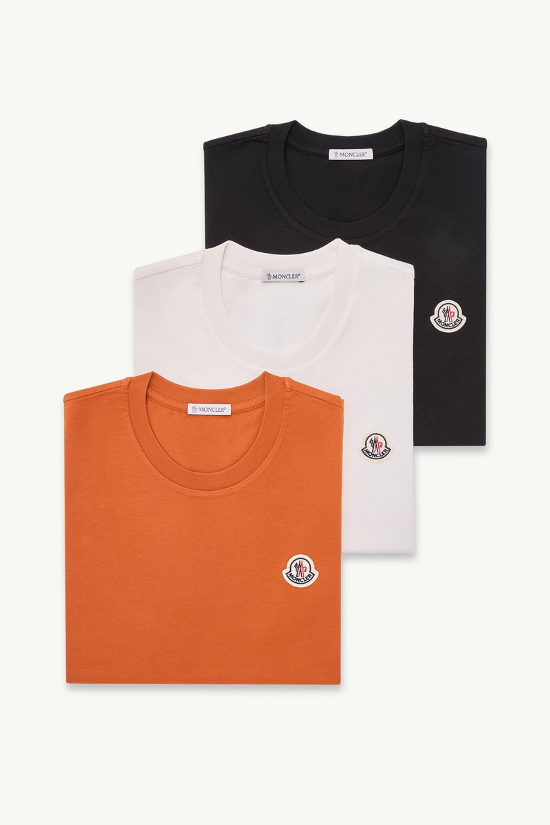 Logo Patch Cotton T-Shirt (Pack of Three) 1