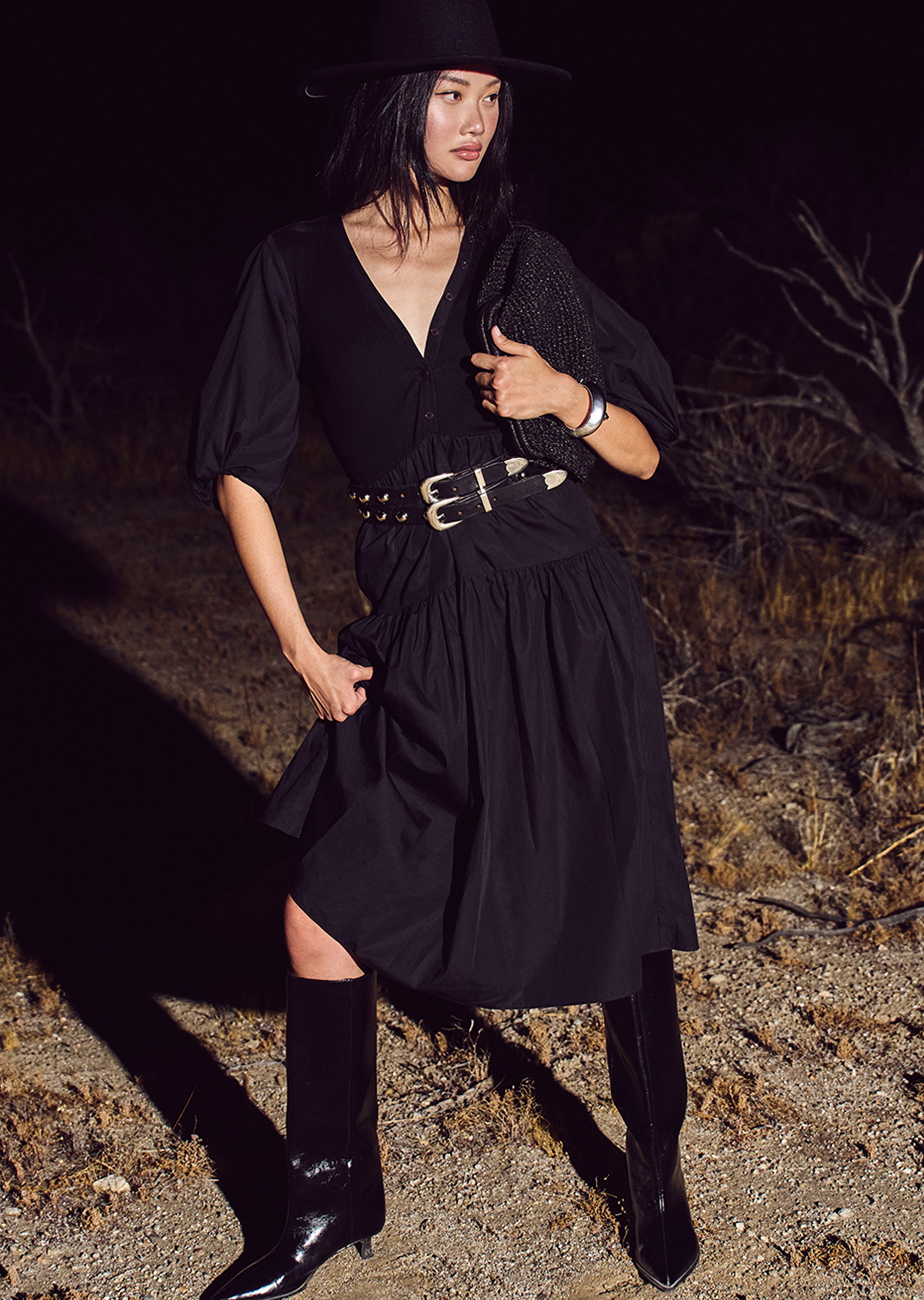 NATALIA MIXED MEDIA DRESS - 2