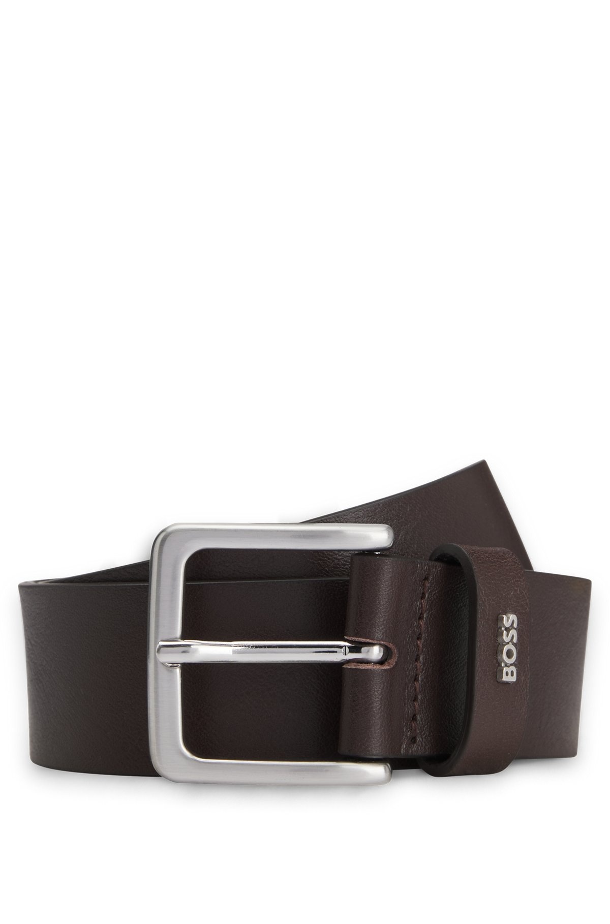 LEATHER BELT WITH LOGO KEEPER - 1