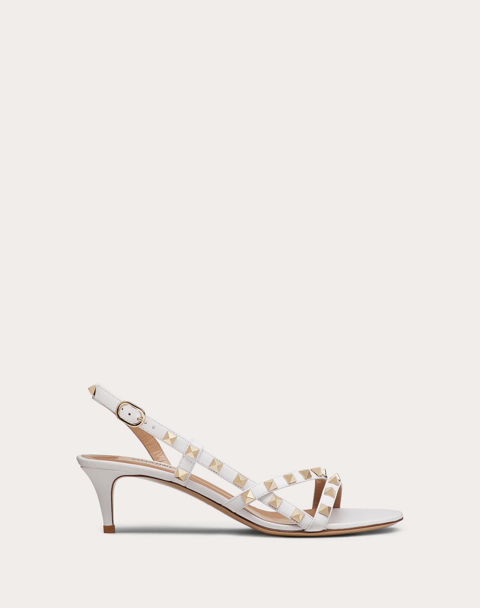 Rockstud Calfskin Sandal 50 mm - 1