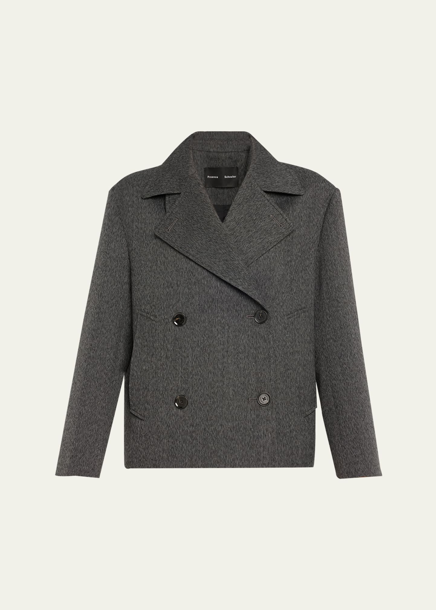 Nola Double-Breasted Textured Suiting Jacket - 1