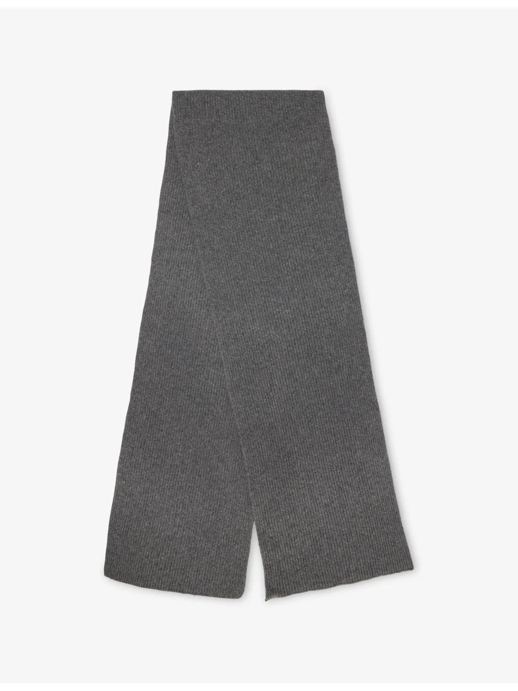 Ribbed Knitted Cashmere Scarf - 1