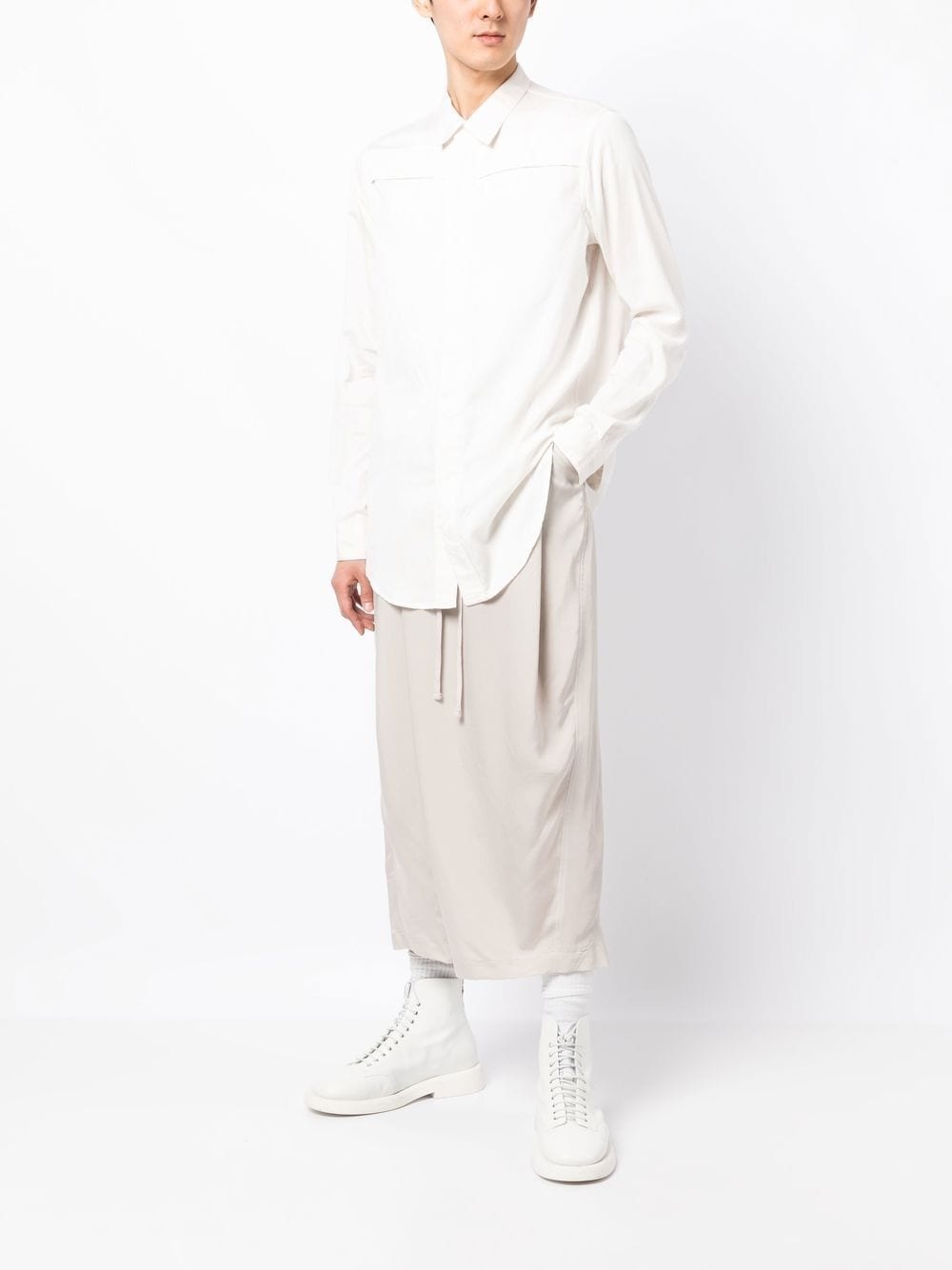 fold-detail long-sleeved shirt - 2