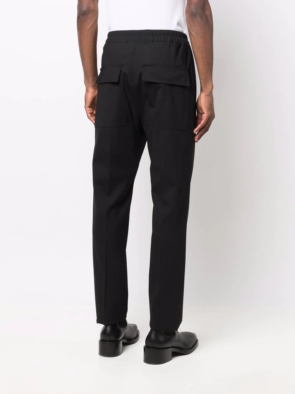 drawstring tapered trousers - 4