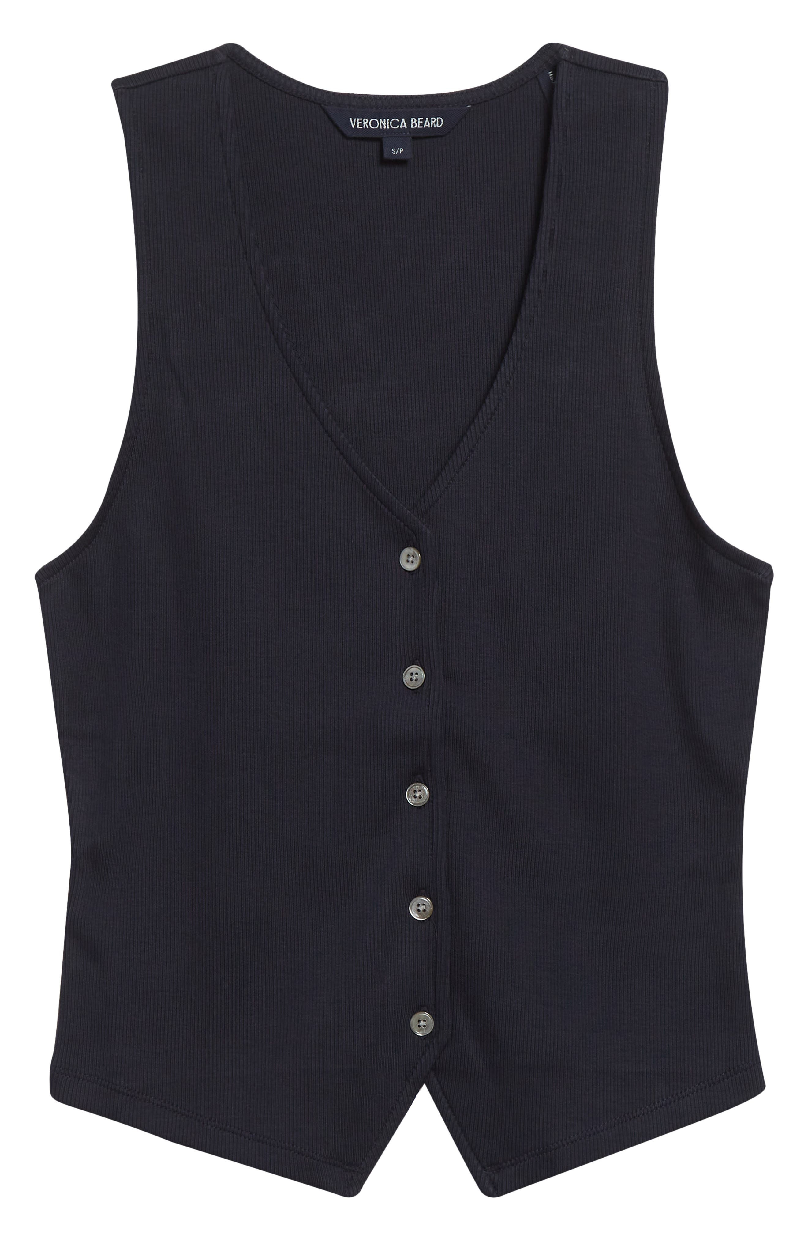 Veronica Beard Hoorne Rib Vest in Navy at Nordstrom - 6